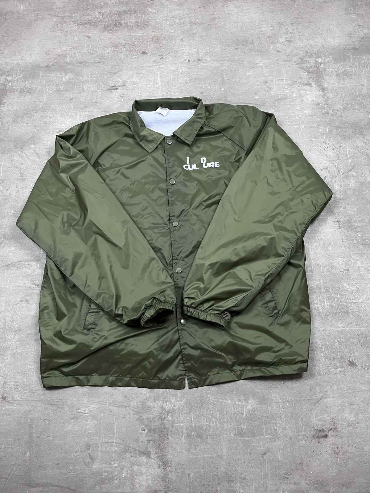 Vintage Augusta Sportswear Coachjacke Kingdom Culture Olivgrün 2