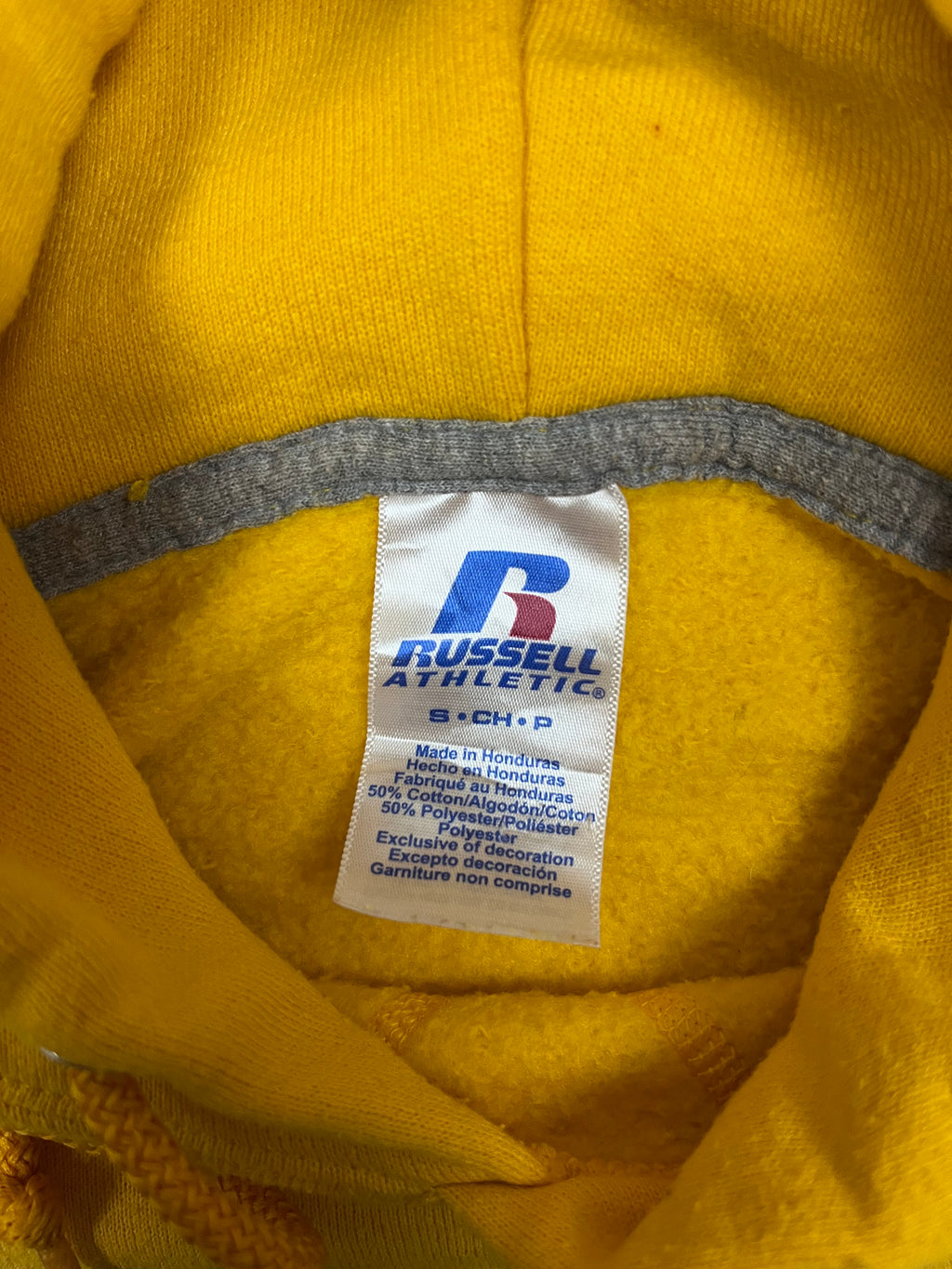 Vintage Russell Athletic Hoodie Western Illinois University Gelb 30