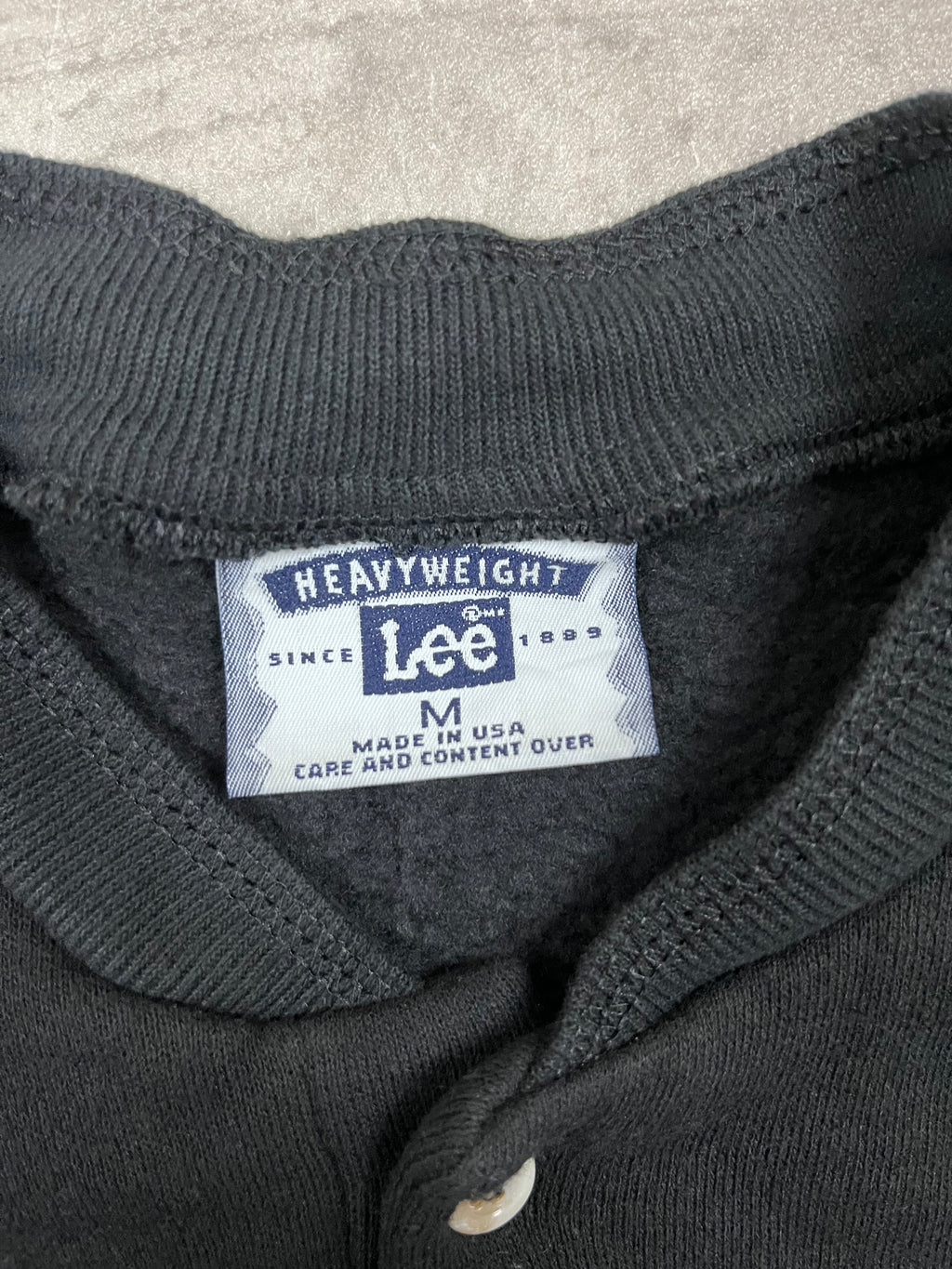 Vintage Lee Heavyweight Henley Pullover Men's Wearhouse Suits University 17
