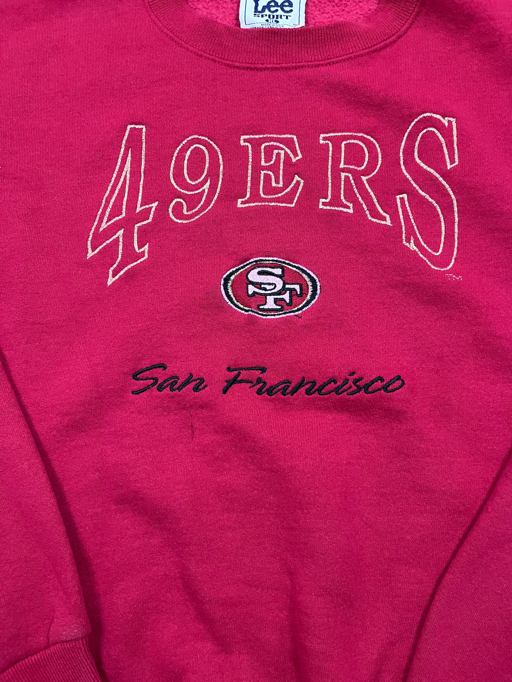 Vintage Lee Sport Pullover San Francisco 49ers Rot 22