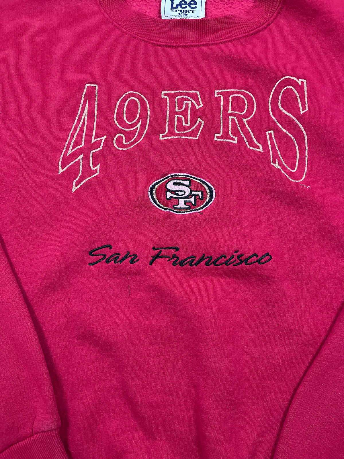 Vintage Lee Sport Pullover San Francisco 49ers Rot 22
