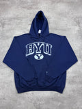 Vintage Russell Athletic Hoodie BYU Dunkelblau 28