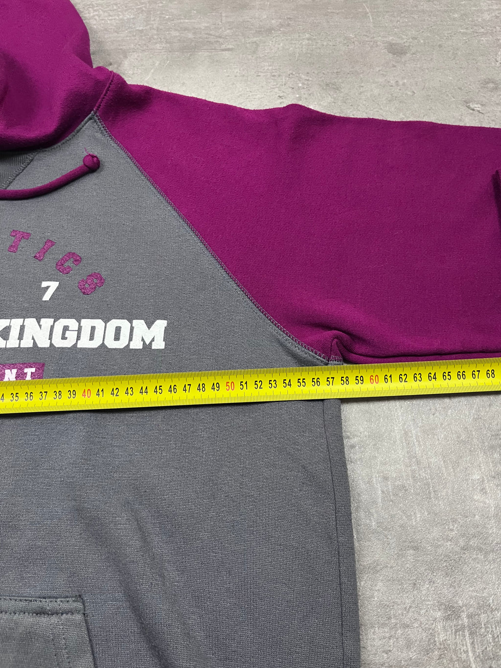 Vintage Tipsy Hoodie Kentucky Kingdom Grau Magenta 1