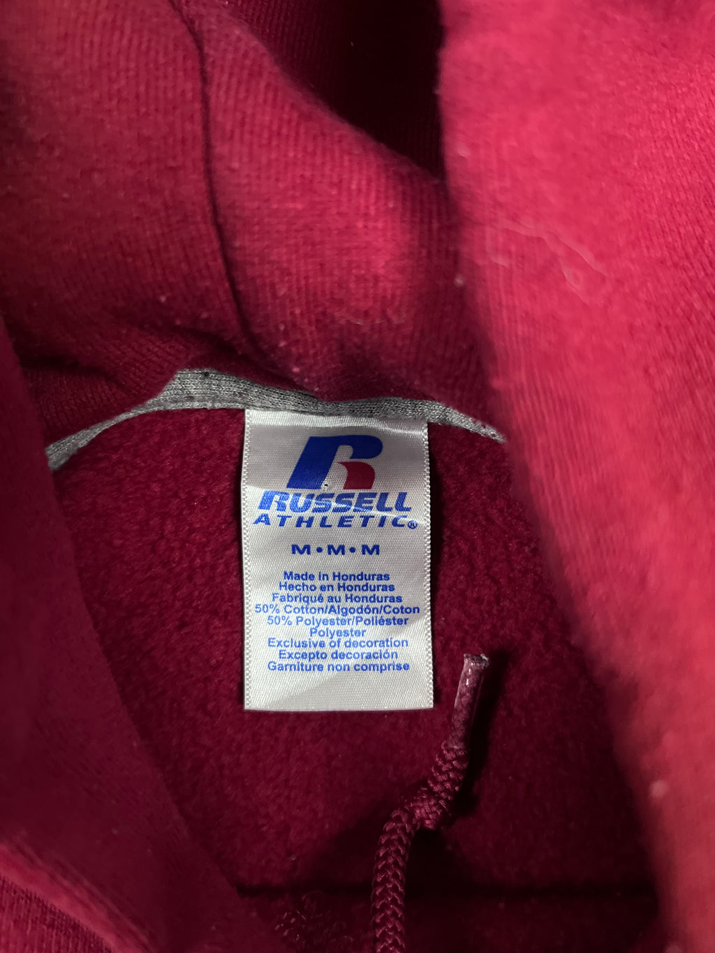 Vintage Russell Athletic Hoodie Alberta Soccer Bordeaux 29
