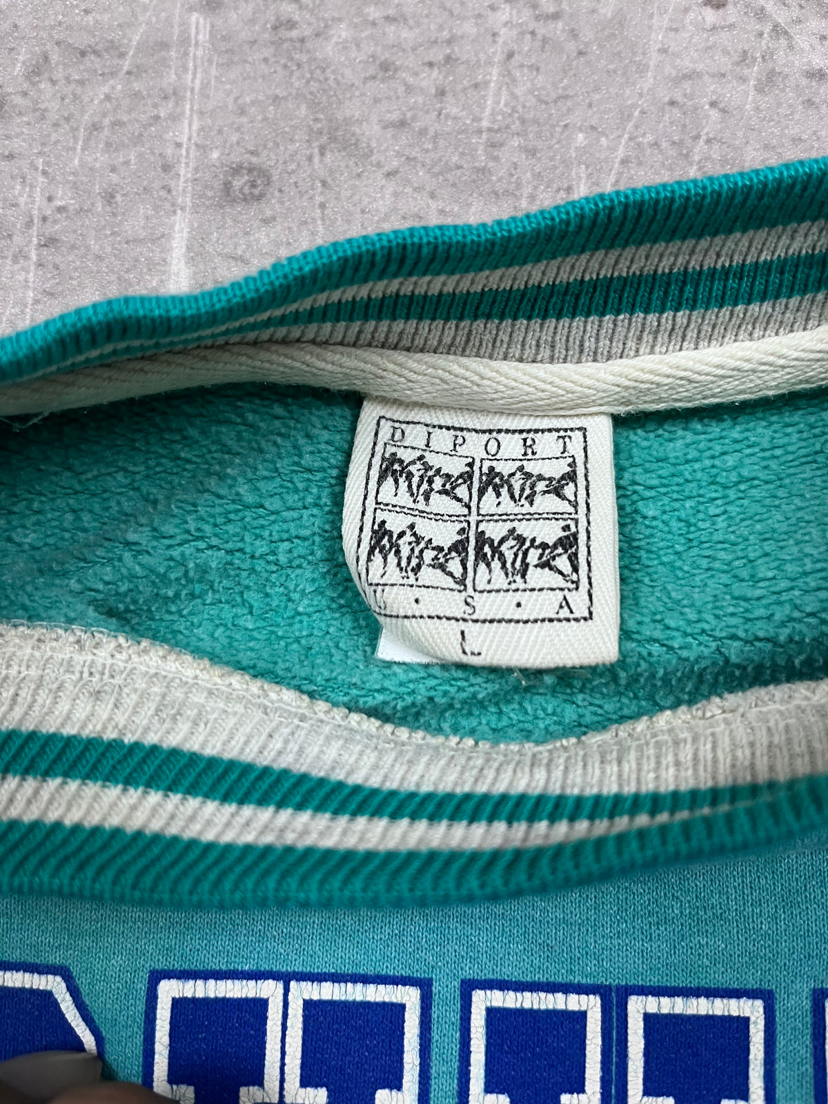 Vintage Diport USA Pullover Nashville Tennessee Türkis 1