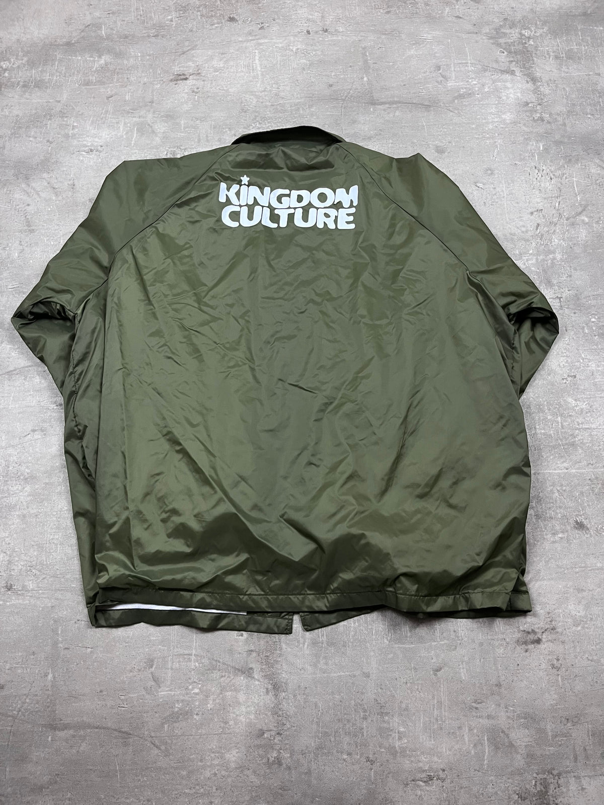Vintage Augusta Sportswear Coachjacke Kingdom Culture Olivgrün 2