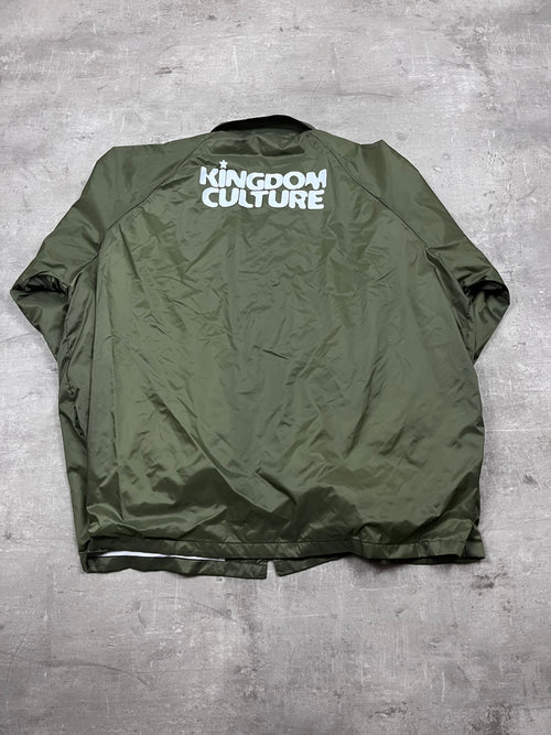 Vintage Augusta Sportswear Coachjacke Kingdom Culture Olivgrün 2