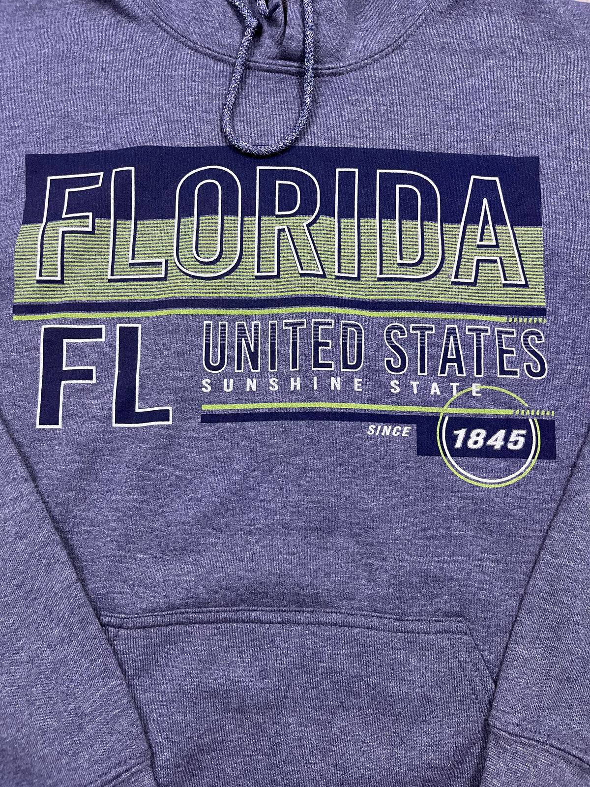 Vintage Gildan Heavy Blend Hoodie Florida Blau 1